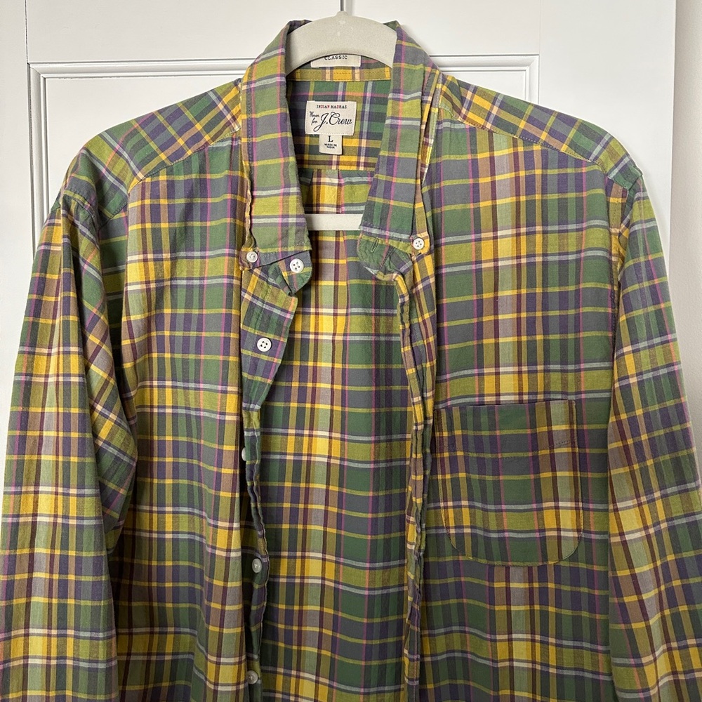 J-Crew Plaid Button Up